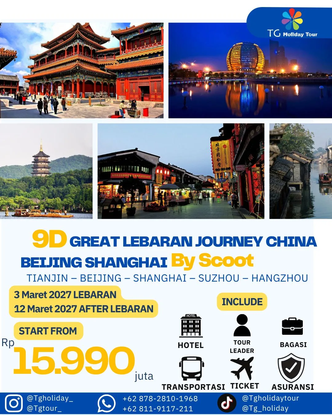 9D Great Lebaran Journey China Beijing Shanghai