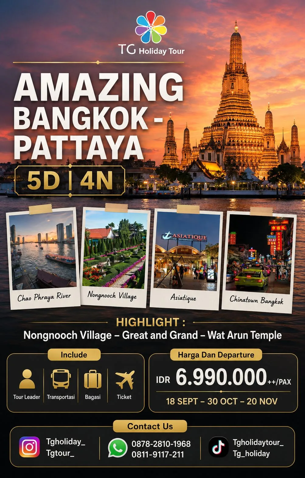 5d4n Amazing Bangkok - Pattaya